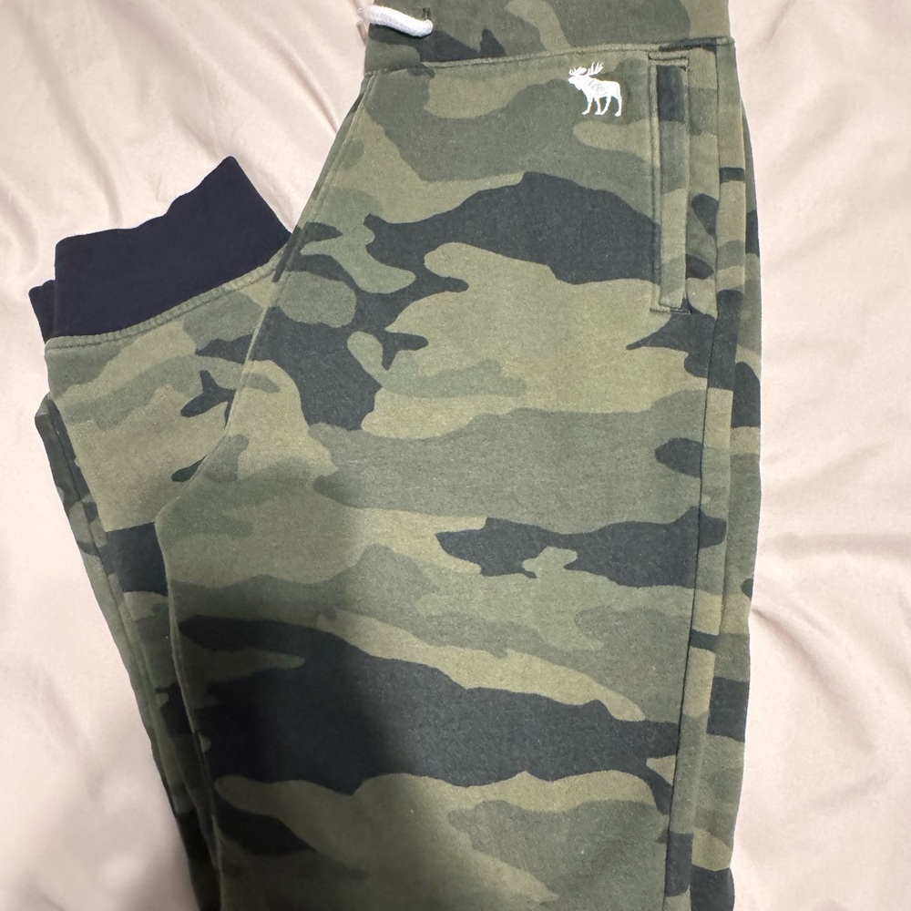Abercrombie Kids Green Camo Joggers